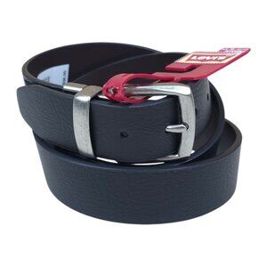 Levis Reversible Black & Brown Faux Leather Belt XL (42-44) With Silver Buckle
